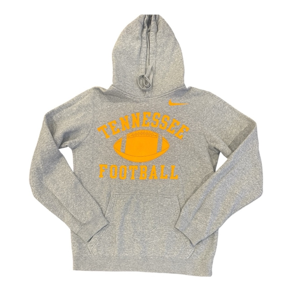 Nike Men’s Hoodie Tennessee Orange Gray Size S Kangaroo Pocket Football UTK